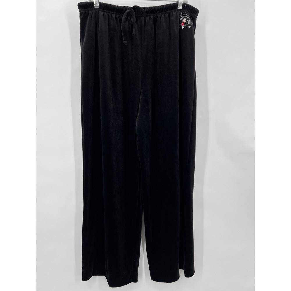 Vintage Mickey Unlimited Jerry Leigh Black Velour Lounge Pants XL AP229E152M